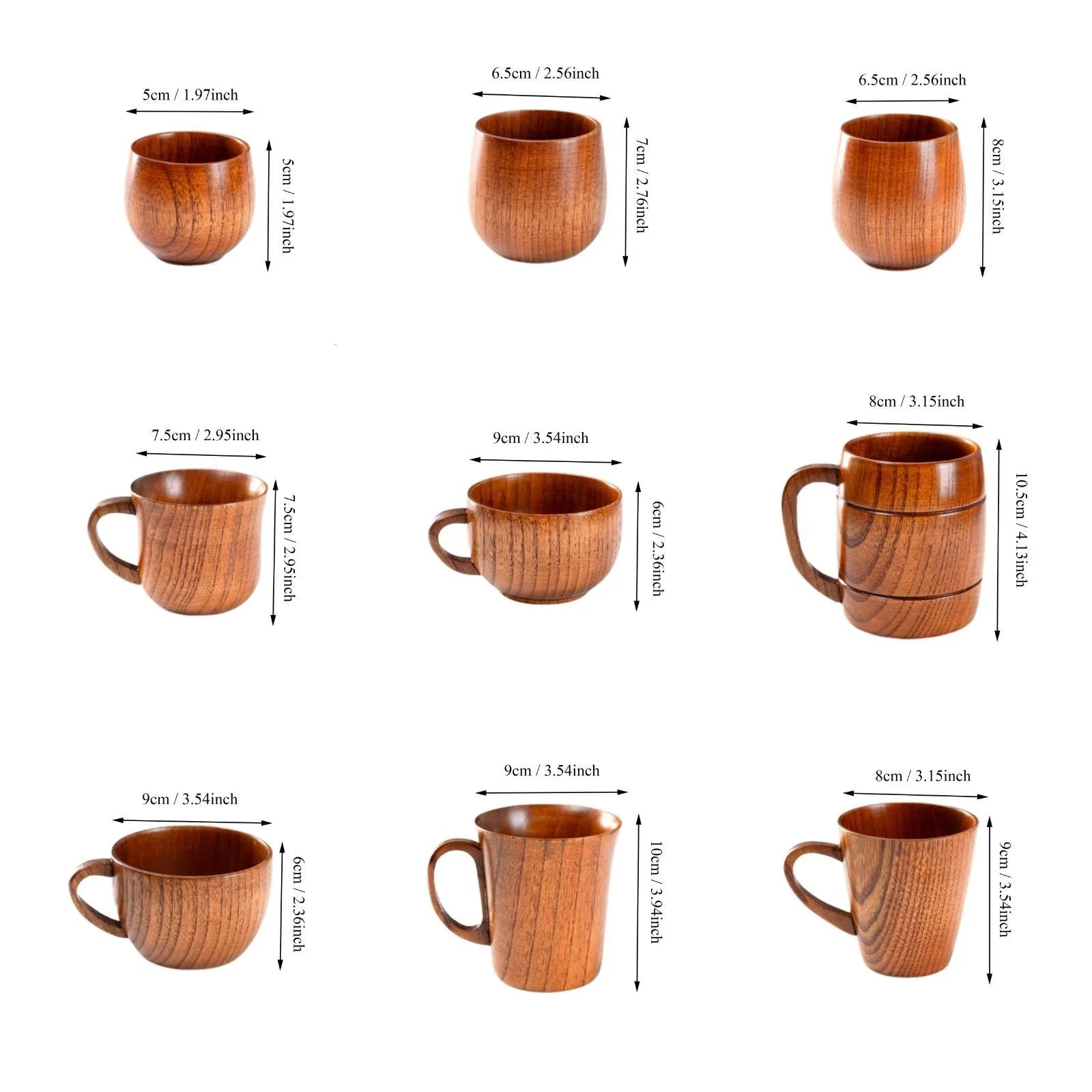 Handmade Wooden Coffee Cup with Handle