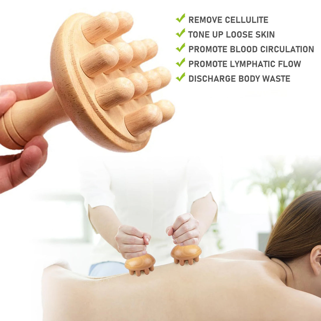 Wooden Mushroom Manual Massage Tool