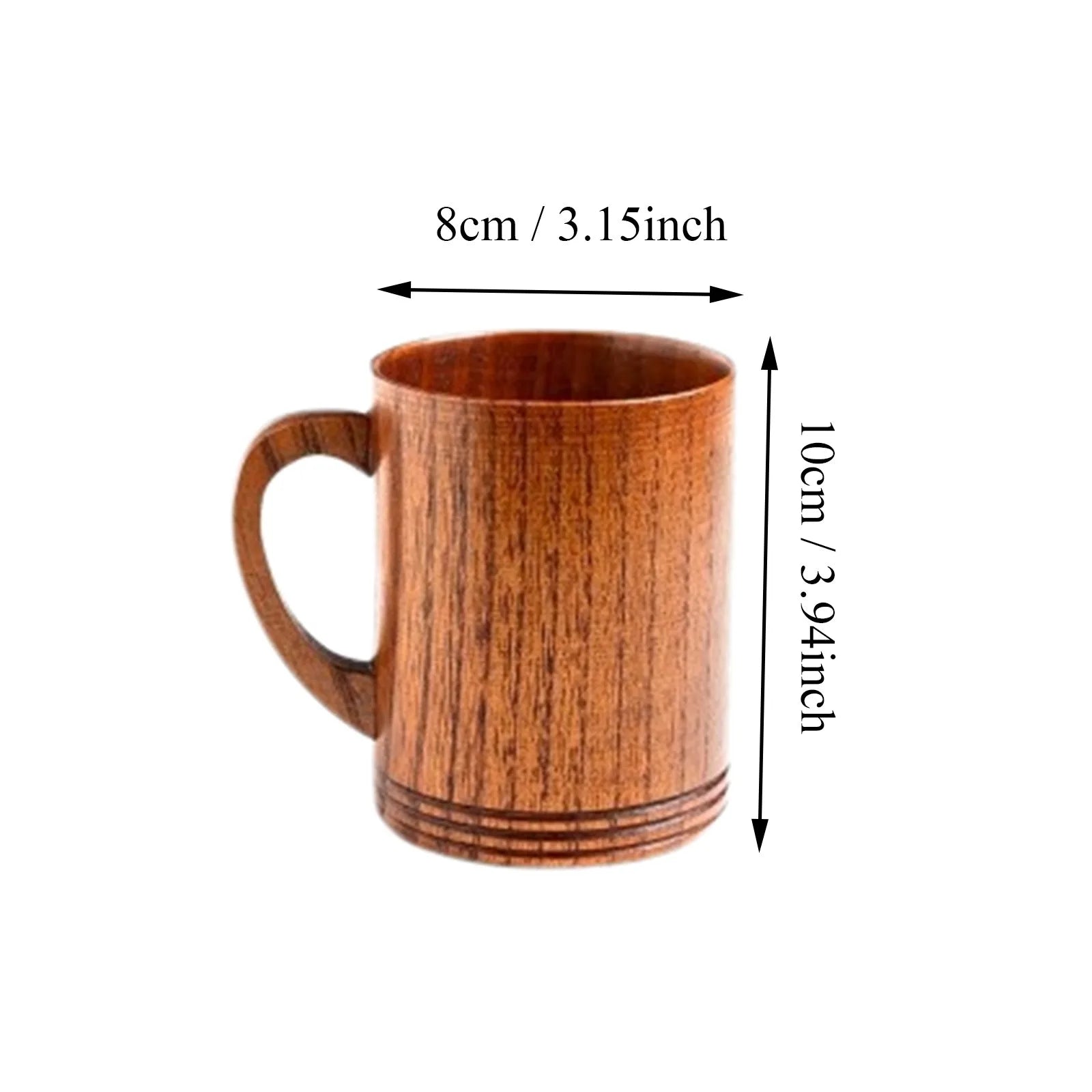 Handmade Wooden Coffee Cup with Handle