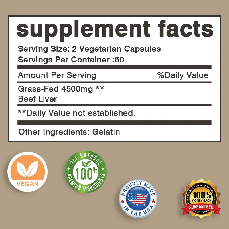 Grass-Fed Beef Liver Capsules